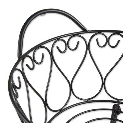 Zingz & Thingz 9.25" Indoor/Outdoor Iron 2-Tier Plant Stand Black - Zings & Thingz 4 Zingz & Thingz 9.25" Indoor/Outdoor Iron 2-Tier Plant Stand Black - Zings & Thingz - Image 2