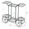 Costway 6-Tier Garden Cart Stand Flower Rack Display Decor Flower Pot Plant Holder
