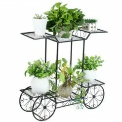 Costway 6-Tier Garden Cart Stand Flower Rack Display Decor Flower Pot Plant Holder -Cheap Planters Store unnamed file 1042