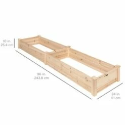 Best Choice Products 8x2ft OutdoorWooden Raised Garden Bed Planter for Grass, Lawn, Yard - Natural -Cheap Planters Store unnamed file 105