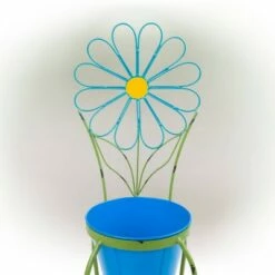 Alpine Corporation Alpine 24" Iron Flower Planter Stand Blue -Cheap Planters Store unnamed file 1073