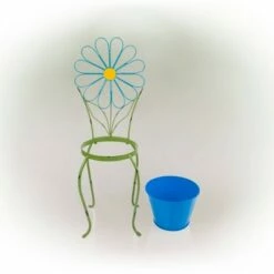 Alpine Corporation Alpine 24" Iron Flower Planter Stand Blue -Cheap Planters Store unnamed file 1076