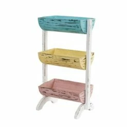 23" x 13" Three-Tier Farmhouse Stand/Planter - Nearly Natural