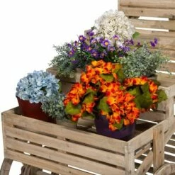 Alpine Corporation Novelty Wooden Cart Plant Stand with Chalkboard -Cheap Planters Store unnamed file 1086