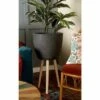 Contemporary Fiber Clay Planter with Stands - Olivia & May Gray