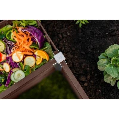 22" Vinyl Urbana Keyhole Raised Garden Bed Espresso - Vita 6 22" Vinyl Urbana Keyhole Raised Garden Bed Espresso - Vita - Image 4