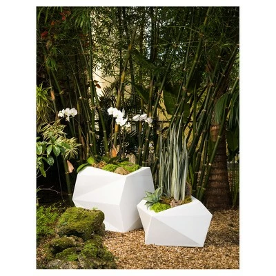 26'' Contour Origami Tall Planter - Crescent Garden Citron 3 26'' Contour Origami Tall Planter - Crescent Garden Citron