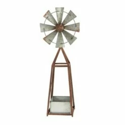 Olivia & May 39" Farmhouse Windmill Inspired Iron Novelty Planter Brown - Olivia & May -Cheap Planters Store unnamed file 1125