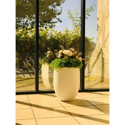 Rosemead Home & Garden, Inc. 21.7" Lightweight Concrete Outdoor Bowl Planter Pure White - Rosemead Home & Garden, Inc. 3 Rosemead Home & Garden, Inc. 21.7" Lightweight Concrete Outdoor Bowl Planter Pure White - Rosemead Home & Garden, Inc. - Image 2
