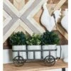 Olivia & May 16" Farmhouse Iron Vintage Wagon Novelty Planter Silver - Olivia & May -Cheap Planters Store unnamed file 1157