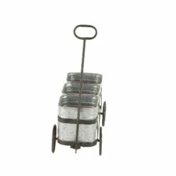 Olivia & May 16" Farmhouse Iron Vintage Wagon Novelty Planter Silver - Olivia & May -Cheap Planters Store unnamed file 1160