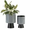 Modern Metal Planter - Olivia & May Red