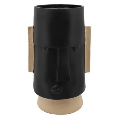 Sagebrook Home 22" Angry Comic Face Resin Planter Black 7 Sagebrook Home 22" Angry Comic Face Resin Planter Black - Image 5