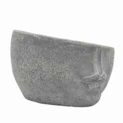 6" x 8" Resin Half Face Planter - Sagebrook Home Gray