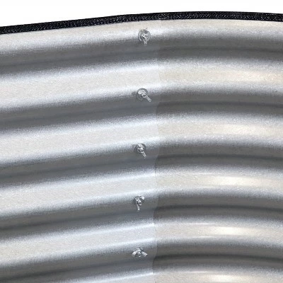 Sunnydaze Decor Sunnydaze Large Oval Steel Raised Garden Bed - Stand-Up Height - 62.5" W x 32" H - Silver 3 Sunnydaze Decor Sunnydaze Large Oval Steel Raised Garden Bed - Stand-Up Height - 62.5" W x 32" H - Silver - Image 2