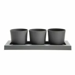 Bloem Trio Flight Planter Pots with 14" Saucer Tray Yellow -Cheap Planters Store unnamed file 1221