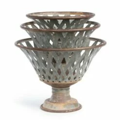 Park Hill Collection Woven Metal Footed Bowl -Cheap Planters Store unnamed file 1238