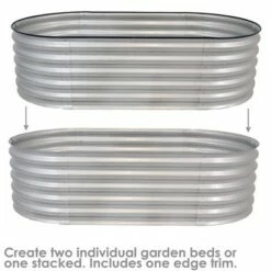 Sunnydaze Decor Sunnydaze Large Oval Steel Raised Garden Bed - Stand-Up Height - 62.5" W x 32" H - Silver 12 Sunnydaze Decor Sunnydaze Large Oval Steel Raised Garden Bed - Stand-Up Height - 62.5" W x 32" H - Silver -Cheap Planters Store unnamed file 125