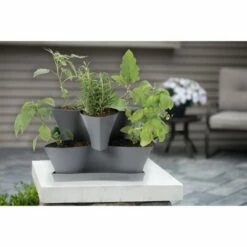 Collins Modular Multi-Level-Tier Vertical Herb Planter - Bloem Gray