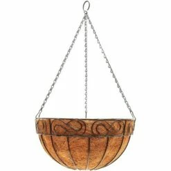 Juvale 4 Pack Hanging Planters Basket with Coco Coir Liner, Flower Pots for Garden Wedding Home Décor, 13 x 7 x 7" -Cheap Planters Store unnamed file 1287