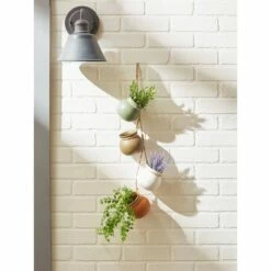 Zingz & Thingz Zingz & Thingz 23" Indoor/Outdoor Garden Dangling Terracotta Mini Pots Neutrals -Cheap Planters Store unnamed file 1295