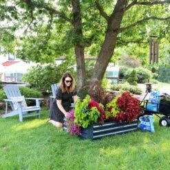 Sunnydaze Decor Sunnydaze Raised Hot Dip Galvanized Steel Rectangle Garden Bed for Plants, Vegetables, and Flowers - 47" L x 11.75" H - Dark Gray -Cheap Planters Store unnamed file 131