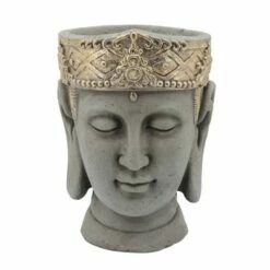 Sagebrook Home Buddha Head with Crown Resin Planter Gray 13 Sagebrook Home Buddha Head with Crown Resin Planter Gray -Cheap Planters Store unnamed file 1332