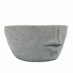 Sagebrook Home 7" Slanted Half Face Resin Planter Gray