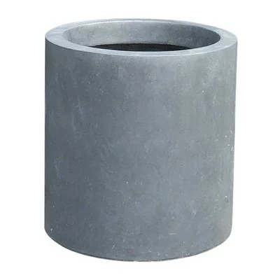 Modern Cylindrical Lightweight Concrete Outdoor Planter Charcoal - Rosemead Home & Garden, Inc. 3 Modern Cylindrical Lightweight Concrete Outdoor Planter Charcoal - Rosemead Home & Garden, Inc.