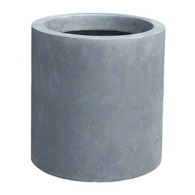 Modern Cylindrical Lightweight Concrete Outdoor Planter Charcoal - Rosemead Home & Garden, Inc. 4 Modern Cylindrical Lightweight Concrete Outdoor Planter Charcoal - Rosemead Home & Garden, Inc. - Image 2