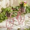 The Lakeside Collection Lakeside Vintage Metal Bike Double-Planter Stand with Distressed Finish -Cheap Planters Store unnamed file 1368