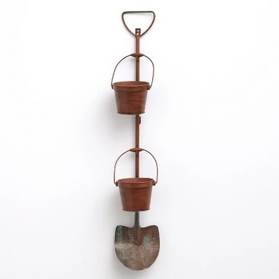 The Lakeside Collection Lakeside Rustic Garden Tool Hanging Planter - Farmhouse Outdoor Wall Décor – Shovel 4 The Lakeside Collection Lakeside Rustic Garden Tool Hanging Planter - Farmhouse Outdoor Wall Décor – Shovel - Image 2