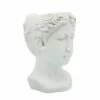Sagebrook Home Lady Head Resin Planter White