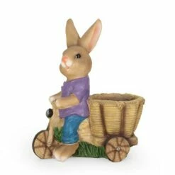Biddle Outdoor Decorative Rabbit Planter Brown/Blue - Christopher Knight Home -Cheap Planters Store unnamed file 1431