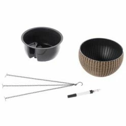 Gardenised 10" Self Watering Bronze Hanging Basket Flower Planter -Cheap Planters Store unnamed file 1442