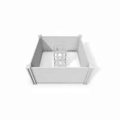 22" Vinyl Keyhole Classic Raised Square Garden Bed White - Vita