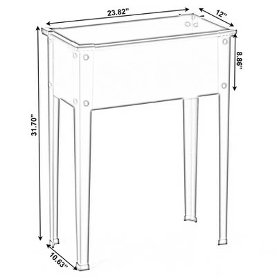 Gardenised Green Freestanding Raised Garden Bed Rectangular Flower Planter 8 Gardenised Green Freestanding Raised Garden Bed Rectangular Flower Planter - Image 6