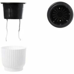 Gardenised White Flower Pot Self Watering Planter, 6 Pack -Cheap Planters Store unnamed file 1469