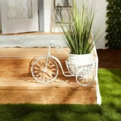 Zingz & Thingz 11.2" Indoor/Outdoor Iron Bicycle Planter White - Zings & Thingz -Cheap Planters Store unnamed file 1539