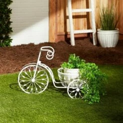 Zingz & Thingz 11.2" Indoor/Outdoor Iron Bicycle Planter White - Zings & Thingz -Cheap Planters Store unnamed file 1542