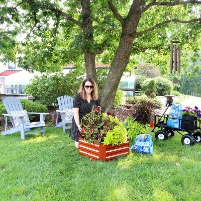 Sunnydaze Decor Sunnydaze Raised Hot Dip Galvanized Steel Garden Bed Planter for Plants, Vegetables, and Flowers - 24" Square x 12" Deep - Brown 6 Sunnydaze Decor Sunnydaze Raised Hot Dip Galvanized Steel Garden Bed Planter for Plants, Vegetables, and Flowers - 24" Square x 12" Deep - Brown - Image 4