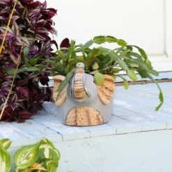 Sunnydaze Decor Sunnydaze Elsie the Elephant Planter Statue - Indoor/Outdoor Decorative Figurine - 8.5" -Cheap Planters Store unnamed file 1555