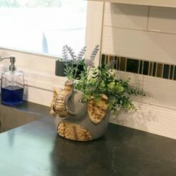 Sunnydaze Decor Sunnydaze Elsie the Elephant Planter Statue - Indoor/Outdoor Decorative Figurine - 8.5" -Cheap Planters Store unnamed file 1556