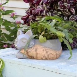 Sunnydaze Decor Sunnydaze Finley the Fox Planter Statue - Indoor/Indoor Decorative Figurine - 12"