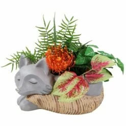 Sunnydaze Decor Sunnydaze Finley the Fox Planter Statue - Indoor/Indoor Decorative Figurine - 12" -Cheap Planters Store unnamed file 1576