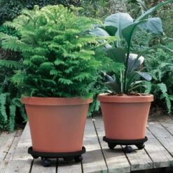 3.5" x 14" Indoor/Outdoor Planter Saucer Black - Bloem