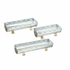 Evergreen Aged Zinc 12 Pocket Metal Wall Planter