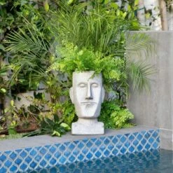 Sagebrook Home 15" Head Resin Planter Gray -Cheap Planters Store unnamed file 1609