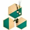 Juvale 3 Pack Wooden Hexagon Hanging Planters, Plant Pots Holder, Wall Decor, 2 Sizes
