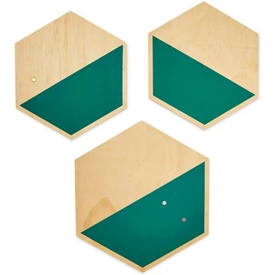 Juvale 3 Pack Wooden Hexagon Hanging Planters, Plant Pots Holder, Wall Decor, 2 Sizes 7 Juvale 3 Pack Wooden Hexagon Hanging Planters, Plant Pots Holder, Wall Decor, 2 Sizes - Image 5